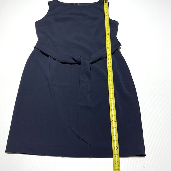 Talbots Dress Women’s Size 12 P Petite Sleeveless Sheath Belted Pencil Navy NWT - Picture 10 of 10